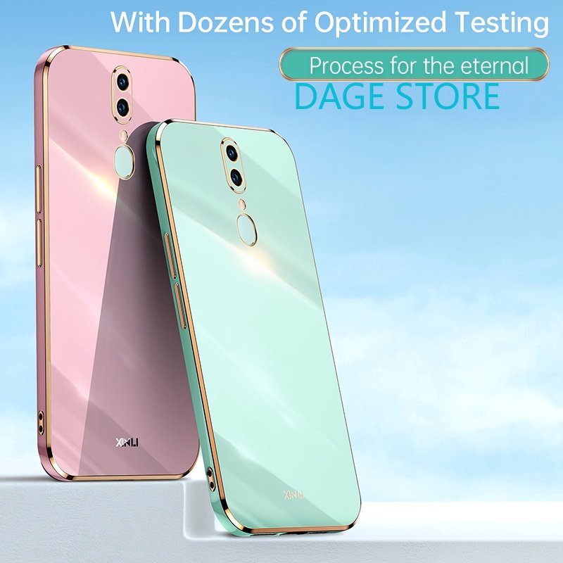 [DAGE] เคสโทรศัพท์มือถือแบบนิ่ม 6D สีพื้น สําหรับ Oppo A9X F11 A9