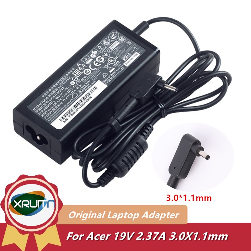 Acer แล็ปท็อป AC Adapter Mini Charger แหล่งจ่ายไฟเดิม A13-045N2A PA-1450-26 A045R021L 45W 19V 2.37A 