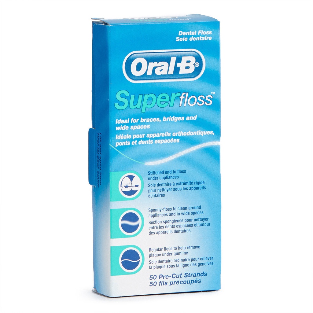 Oral-B Super Floss waxed mint ไหมขัดฟัน