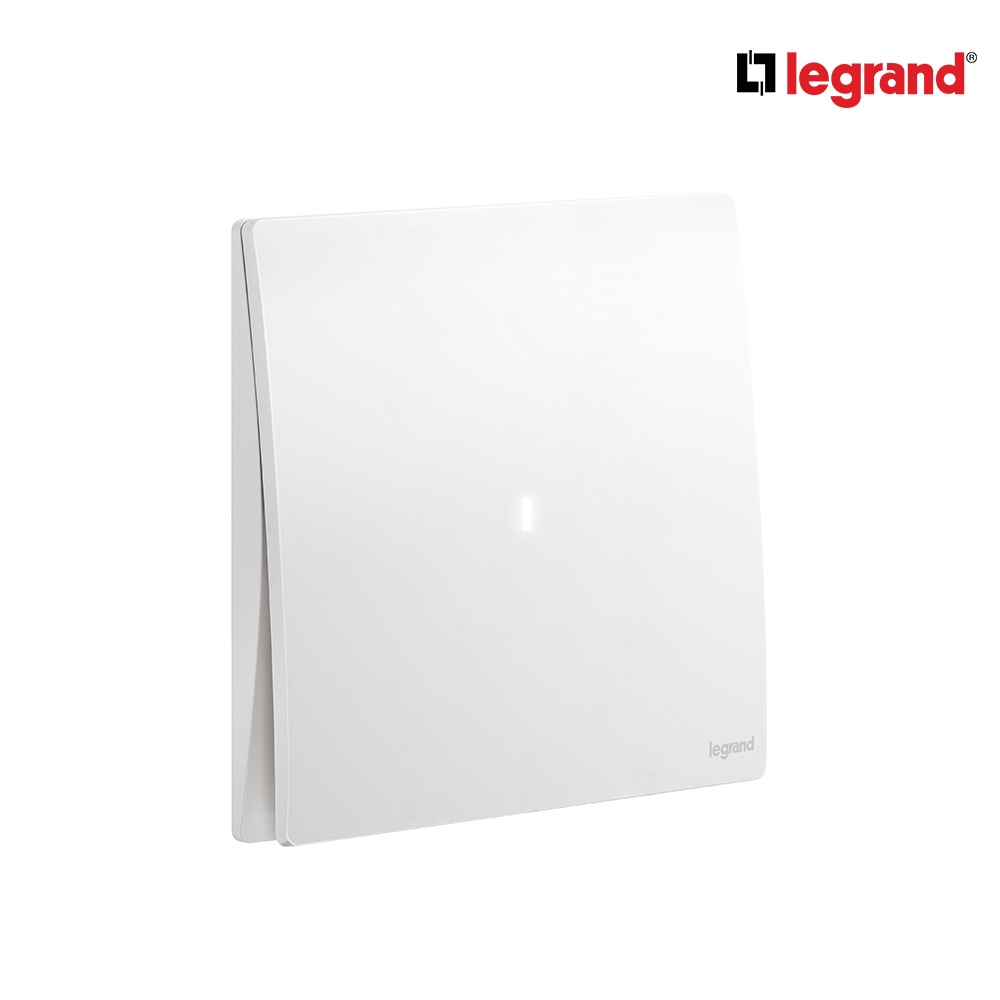 Legrand สวิตช์กลางทาง 1ช่อง สีขาว มีไฟLED  Intermediate Switch รุ่นMallia Senses|Matt White|281009MW
