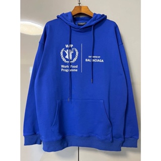 BALENCIAGA WFP WORLD FOOD PROGRAMME COTTON HOODIE เสื้อฮู้ดดี้ กันหนาวแขนยาว แบรนด์บาลองเซียก้า สกรีนตัวหนังสือ