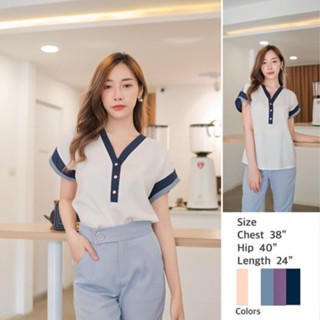 #L154SHOP_486 #L154 #L154shop #womenclothing #workingblouse #shirt #shirts  #womenshirts #womenfashion  #เชิ้ต #เชิ้ตทำง