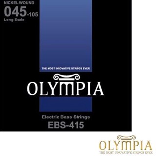 Olympia® EBS-415 สายกีต้าร์เบส 4 สาย แบบ Nickel Wound ของแท้ 100% Long Scale 045-105