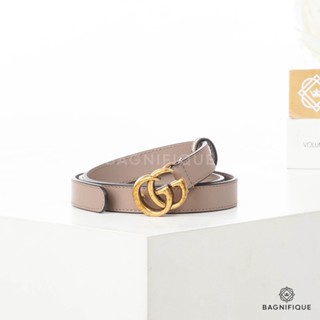 GUCCI BELT 2 CM 85 BEIGE GHW