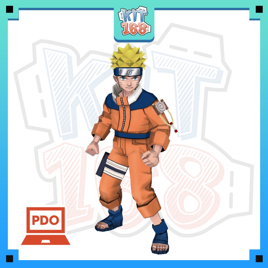 กระดาษโมเดลอะนิเมะเกม Uzumaki Naruto ver 2