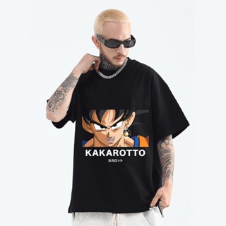 Dragon Ball Anime T-Shirt for Men Son Goku Inspired Cotton Loose Clothing Oversize Tee Shirtsเสื้อยืด