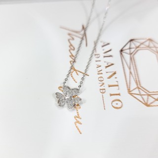 💎Amantio Diamond💎จี้เพชรแท้ ใบโคลเวอร์ เพชรแท้น้ำ99 ทองแท้18k