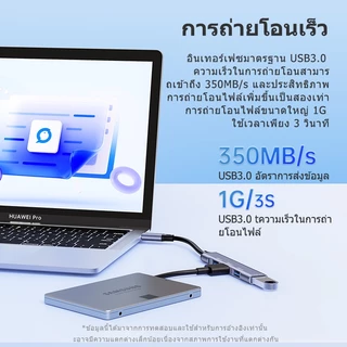 BASIKE HUB USB 3.0 ขยายพอร์ต Type-C 4 พอร์ต OTG สำหรับแล็ปท็อป Adapter สำหรับ PC แล็ปท็อปอุปกรณ์เสริมคอมพิวเตอร์