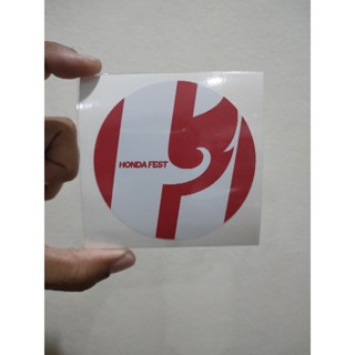 sticker honda fest ขาวแดง