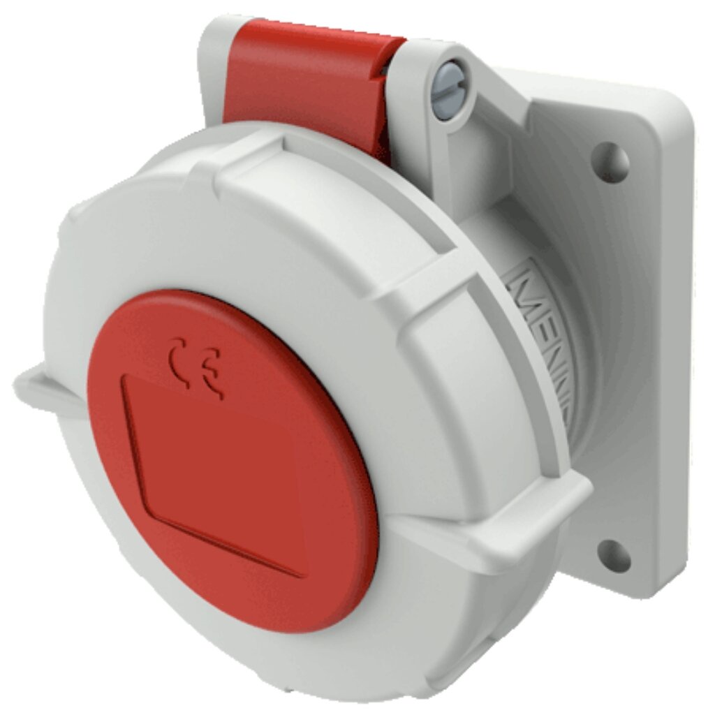 MENNEKES 1712 (รหัสเดิม 222A) ปลั๊กตัวเมียฝังตรง (3P+E) 16A 400V IP67