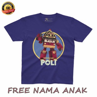 เสื้อยืด พิมพ์ลาย Robocar POLI สําหรับเด็ก