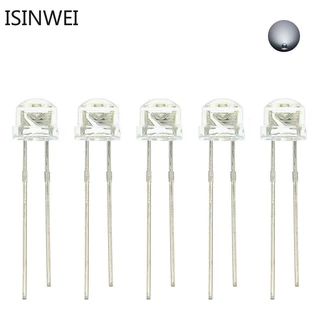 1000 ชิ้น 5 มิลลิเมตร LED ไดโอดหมวกฟางสีขาวสีแดงสีเขียวฟ้าเหลือง DIP F5 Super Bright Emitting Light DIY PCB หลอดไฟ