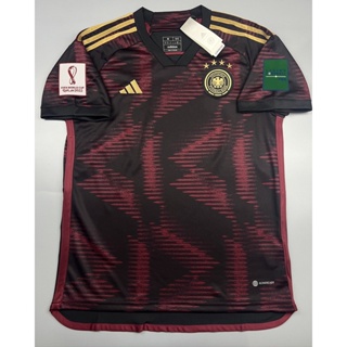 เสื้อบอล แฟนบอล ทีมชาติ เยอรมัน เยือน 2022-23 Germany Away อาร์มฟุตบอลโลก World Cup 2022