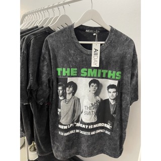 เสื้อยืดวินเทจ ผ้าฟอกดำ100% 🔥🔥สกีนลายThe Smiths✅ของแท้100%