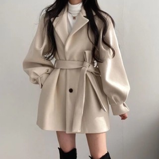 🤍sweet wool coat with belt🤍เสื้อโค้ทวูลพร้อมเข็มขัด