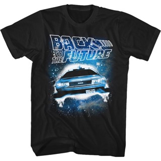 Galaxy Back To The Future T-Shirt เสื้อยืดผู้หญิง เสื้อยืดเด็กผช เสื้อวินเทจชาย