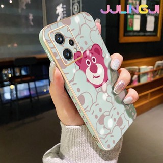 เคสโทรศัพท์มือถือ ป้องกันเลนส์กล้อง กันกระแทก ลายการ์ตูนหมีน่ารัก หรูหรา สําหรับ Realme 9 Pro Plus 5G V23 V25 5G Narzo 50 Pro