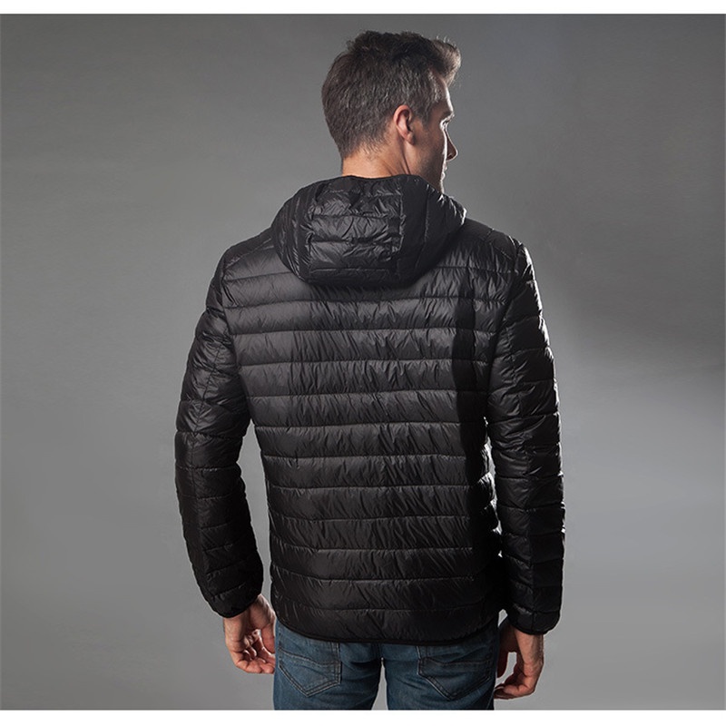 ₪Hooded Ultra Light Down Jacket Male Warm Parka 4XL 5XL 6XL Plus Size 2021 New Winter 90% Men White Duck Down Coat #150k