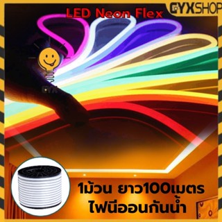 LED Neon Flex Light 220V ไฟเส้น กันน้ำกันแดด ใช้ง่าย ต่อปลั๊กให้พร้อมใช้งาน ไฟเส้น led ไฟนอกบ้าน ไฟในบ้าน ไฟตกแต่ง