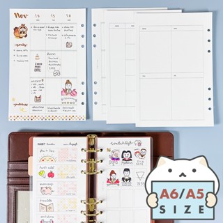 กระดาษรีฟิล Productive Plan 📝 A6/A5 Habit Tracker Planner Plan Bujo Bullet Journal Refill Paper สมุดแพลนเนอร์ mimisplan