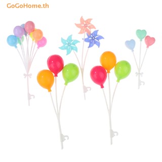 Gogo โมเดลลูกโป่งกังหันลมจิ๋ว 1:6 หลากสี สําหรับตกแต่งบ้านตุ๊กตา สวน 1 ชุด