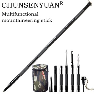 Multifunctional Outdoor Trekking Stick Aluminum Alloy Stick Outdoor Stick Special Forces Folding Climbing Stick Crut00