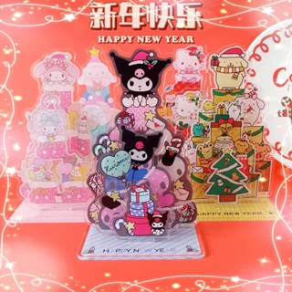 SANRIO การ์ตูนซานริโอะคุโรมิเมโลดี้ม้วนซินนาม่อนโรล DIY ของขวัญวันเกิดคริสต์มาสเครื่องประดับโต๊ะอะคริลิค