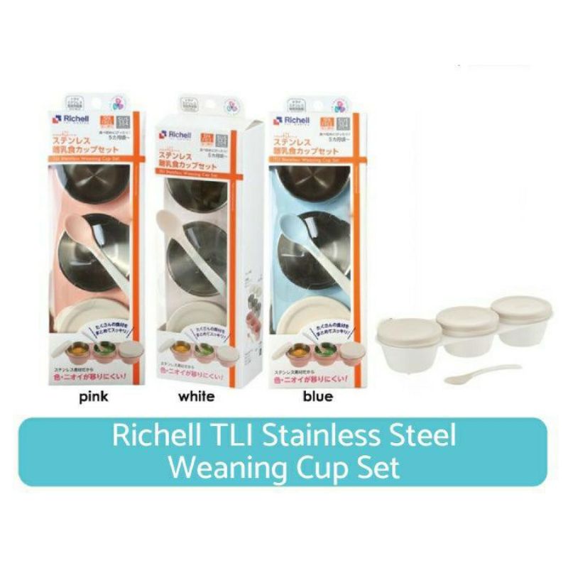 Richell TLI STAINLESS WEANING CUP SET