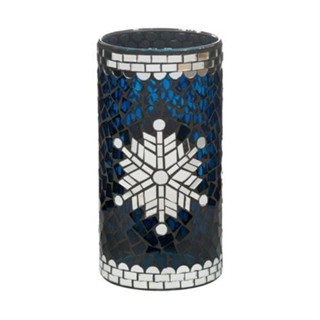 Jar Candle Holder Mosaic Snowflake