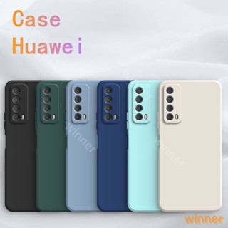 เคส Huawei Y7A Y7 2019 Y7 PRIME 2019 Y7P Y7 Pro 2019 Y6P Y6S Y6 2019 โทรศัพท์มือถือ ซิลิโคนนิ่ม สีพื้น สไตล์คลาสสิก สําหรับ (1YT)