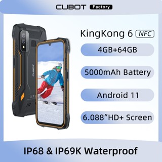 Cubot KingKong 6 Rugged Smartphone, 5000mAh Battery,64GB ROM (128GB Extended), IP68 Waterproof, NFC, 4G Dual SIM, Android Phone