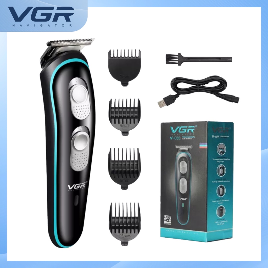 VGR V-055 ปัตตาเลี่ยนไฟฟ้าตัว Trimmer กันจอน โกนหนวด ตัดผม สายชาร์จแบบ Type-C