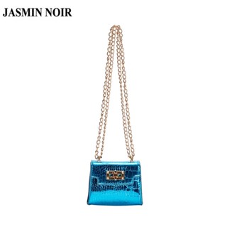 Jasmin NOIR กระเป๋าสะพายไหล่ แต่งสายโซ่ ลายหนังจระเข้ แฟชั่นสําหรับผู้หญิง