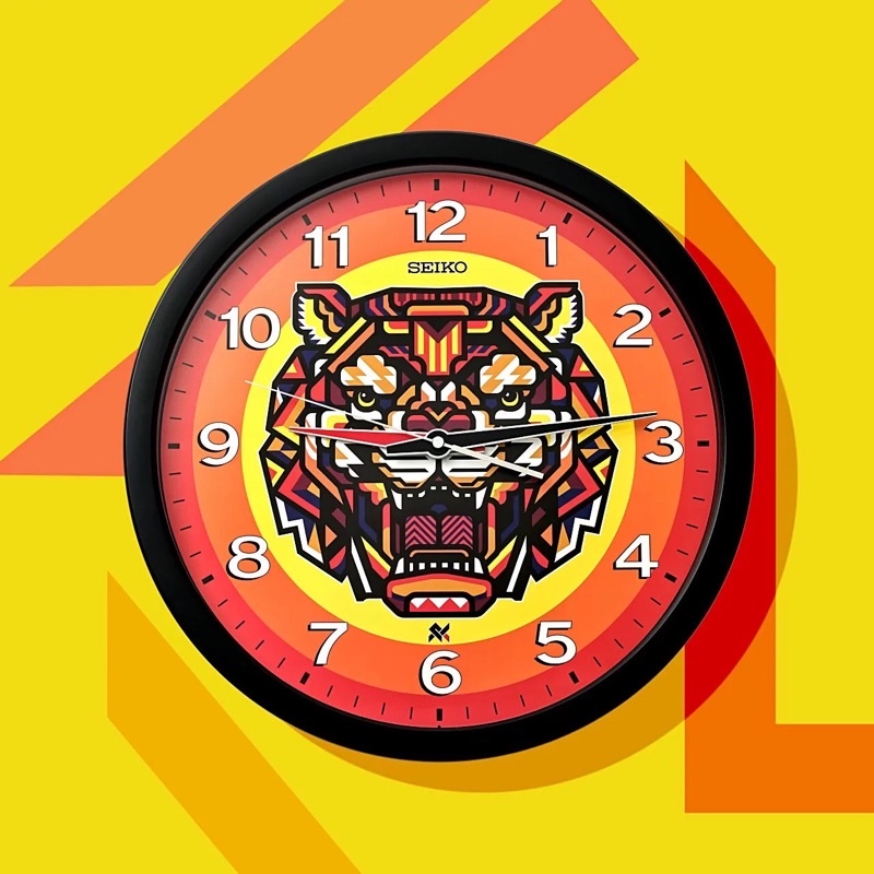 นาฬิกาแขวน   นาฬิกาแขวนผนัง SEIKO CLOCKS นาฬิกาแขวน RUKKIT THE TIGER LIMITED EDITION รุ่น PUA041,PUA041K