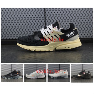 รองเท้ากีฬา รองเท้าวิ่ง H12 Off White x N Air Presto สําหรับผู้ชาย และผู้หญิง มีสีดํา สีขาว