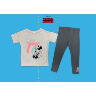 ✅ [2-3Y] Disney Minnie Mouse T-Shirt And Leggings Set เสื้อยืดแขนสั้น และกางเกงเลคกิ้ง