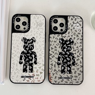 เคสมือถือ แบบกระจก ลาย BEARBRICK สําหรับ Iphone 14 Iphone Iphone 11