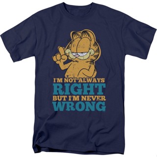 Never Wrong Garfield T-Shirt เสื้อโอเวอร์ไซ เสื้อยืด oversize เสื้อขาว เสื้อยืดชาย