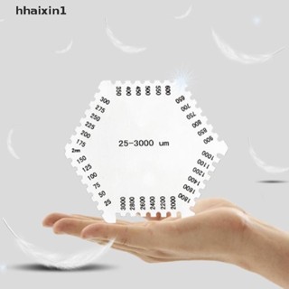 [hhaixin1] ใหม่ เครื่องมือทดสอบความหนาหวีฟิล์มเปียก 25-3000um สีเงิน