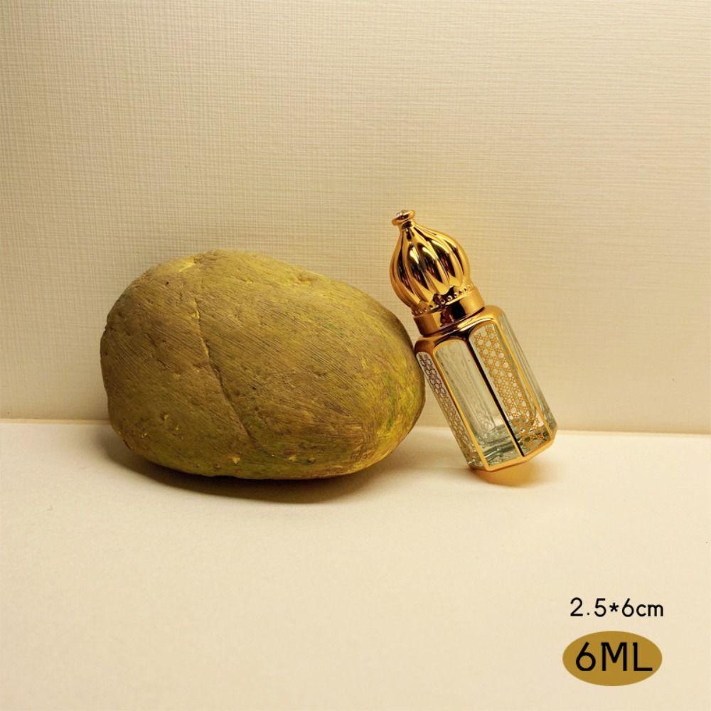 Jarrediw Dropper ขวดคริสตัลทอง 3/6/12ML คอนเทนเนอร์เครื่องสําอางงานแต่งงานตกแต่งตัวอย่าง Vial ที่ว่างเปล่า Mini แก้วขวดน้ําหอม