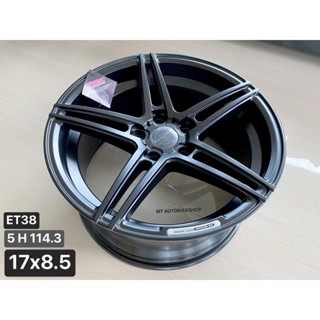 แม็ก 17x8" 5 รู 114.3 SSW ใหม่แกะกล่อง สีดำ งานไทย ทนนาน ก้านแข็งแรง ออฟเซท เสมอรถ ราคาวงละ