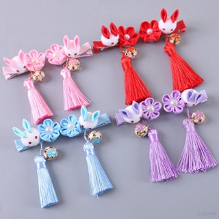 Baby Girl New Year Hair Clip Chinese New Year Rabbit Small Tassel Hairpin Kids Cute Hairwear