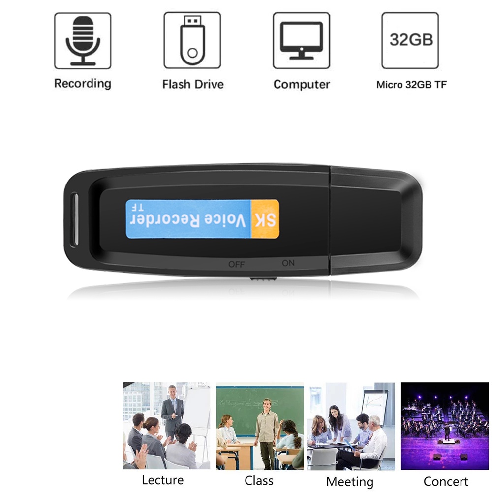 USB Voice Recorder Portable Sound Recorder Mini Voice Recorder