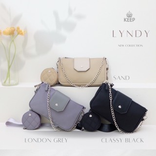 🌈พร้อมส่ง ❤️รุ่นใหม่ล่าสุด งานสวยมากคอนเฟิร์มเลยค่า KEEP  LYNDY  BAG  #กระเป๋าสะพายข้างผ้าไนล่อนนาโนกันน้ำ