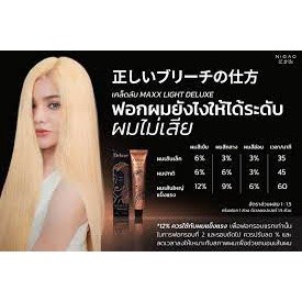 ครีมฟอกนิกาโอะรุ่นใหม่..ฟอกกล่องดำสว่างระดับ9+ NIGAO Bleaching Cream Maxx Light Deluxe ครีมฟอก แม็กซ์ ไลท์ ดีลักษ์