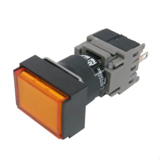 Fuji Electric ของใหม่ ของแท้ 100% สวิทกด 16 มิล รุ่น AH165-TLO11E3 DC24V สีส้ม