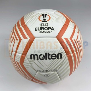 ลูกฟุตบอล ลูกบอล Molten F5U5000-23 ฟุตบอลหนัง PU หนังเย็บ เบอร์ 5 ตัว Official Match ball ยูโรป้าล่าสุด [ของแท้ 100%]