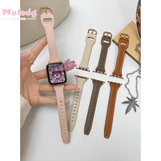 สายนาฬิกาข้อมือหนัง PU ขนาดเล็ก สําหรับสมาร์ทวอทช์ รุ่น 8 7 6 SE 5 4 iwatch ขนาด 45 44 42 41 40 38 มม.