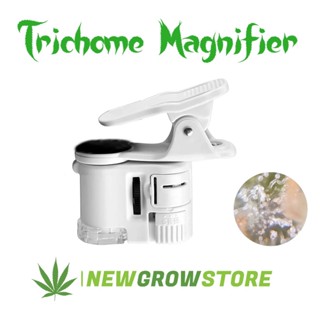 กล้องแว่นขยาย แบบคลิปหนีบกับมือถือ ซูม 100 เท่า เช็ค THC Trichome Magnifier แว่นขยายแบบหนีบ กล้องซูม 100 เท่า กล้องซูม