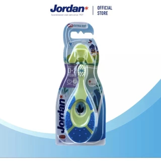 Jordan แปรงสีฟันเด็ก จอร์แดน สเต็ป1 สำหรับเด็กอายุ 0-2ปี คละลาย แพ็ค 1 ด้าม